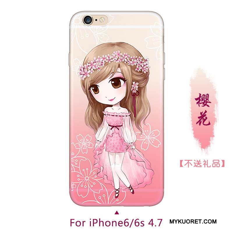 Kuori iPhone 6/6s Suojaus Puhelimen Kuoret Persoonallisuus, Kotelo iPhone 6/6s Pehmeä Neste Vihreä Trendi