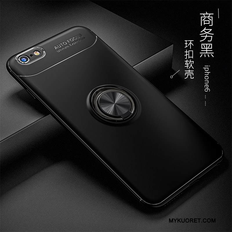 Kuori iPhone 6/6s Tuki Puhelimen Kuoret Trendi, Kotelo iPhone 6/6s Pehmeä Neste Murtumaton Musta