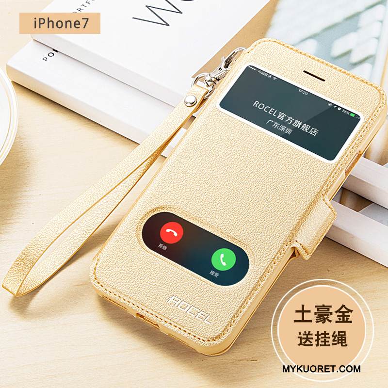Kuori iPhone 7 Kuoret Kulta Murtumaton, Kotelo iPhone 7 Silikoni Puhelimen Kuoret Ripustettavat Koristeet