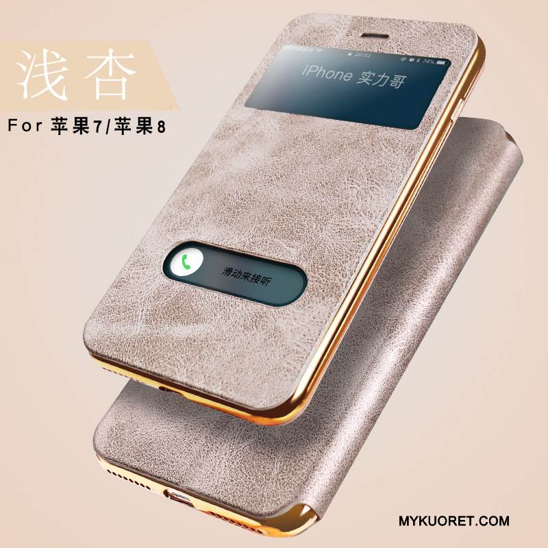 Kuori iPhone 7 Kuoret Murtumaton Vaalean, Kotelo iPhone 7 Nahka Puhelimen Kuoret