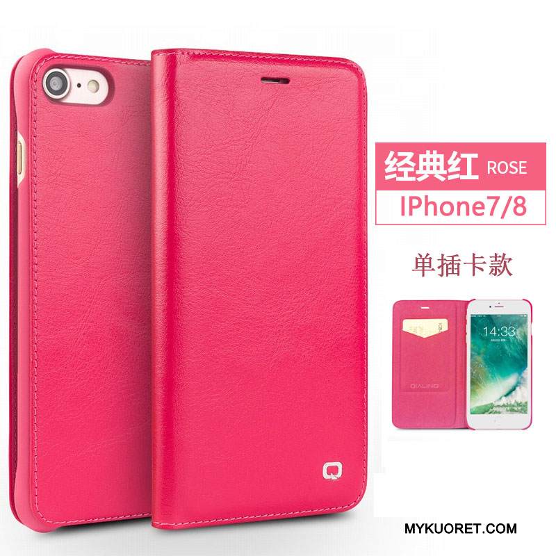 Kuori iPhone 7 Kuoret Puhelimen Kuoret Liiketoiminta, Kotelo iPhone 7 Nahka Musta