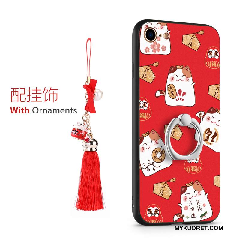 Kuori iPhone 7 Laukut Punainen Rikkaus, Kotelo iPhone 7 Silikoni Kissa Puhelimen Kuoret