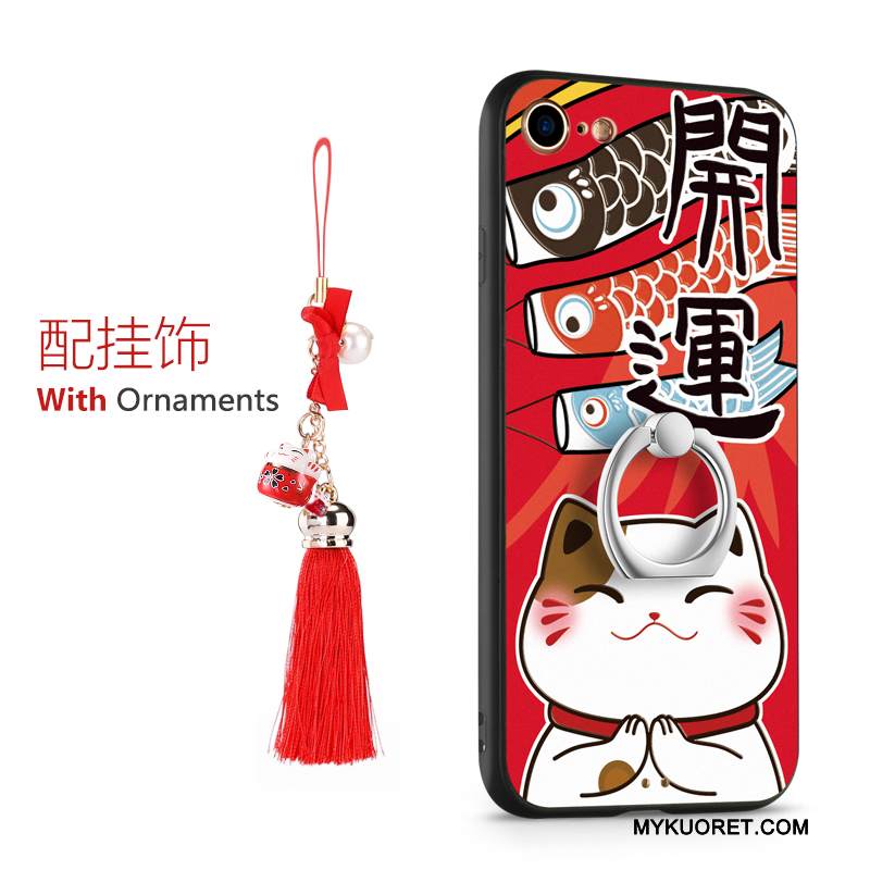 Kuori iPhone 7 Laukut Punainen Rikkaus, Kotelo iPhone 7 Silikoni Kissa Puhelimen Kuoret