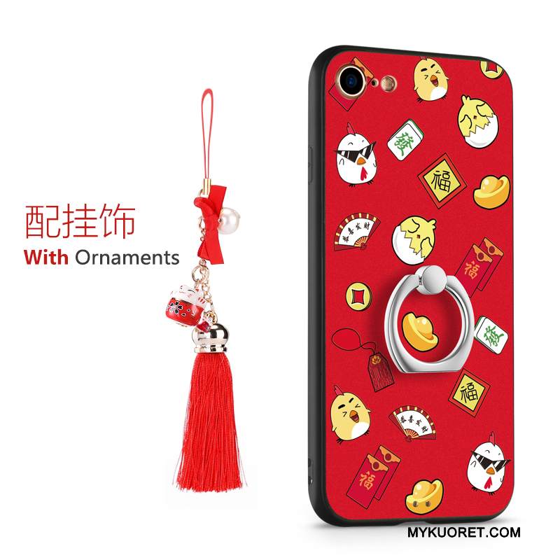 Kuori iPhone 7 Laukut Punainen Rikkaus, Kotelo iPhone 7 Silikoni Kissa Puhelimen Kuoret