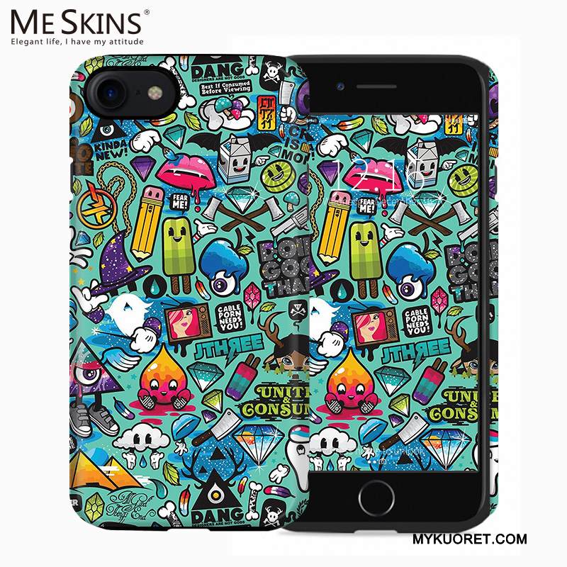 Kuori iPhone 7 Laukut Sininen Pesty Suede, Kotelo iPhone 7 Pehmeä Neste Puhelimen Kuoret Double Hame