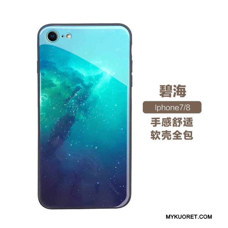 Kuori iPhone 7 Luova Murtumaton Lasi, Kotelo iPhone 7 Pehmeä Neste Trendi Peili