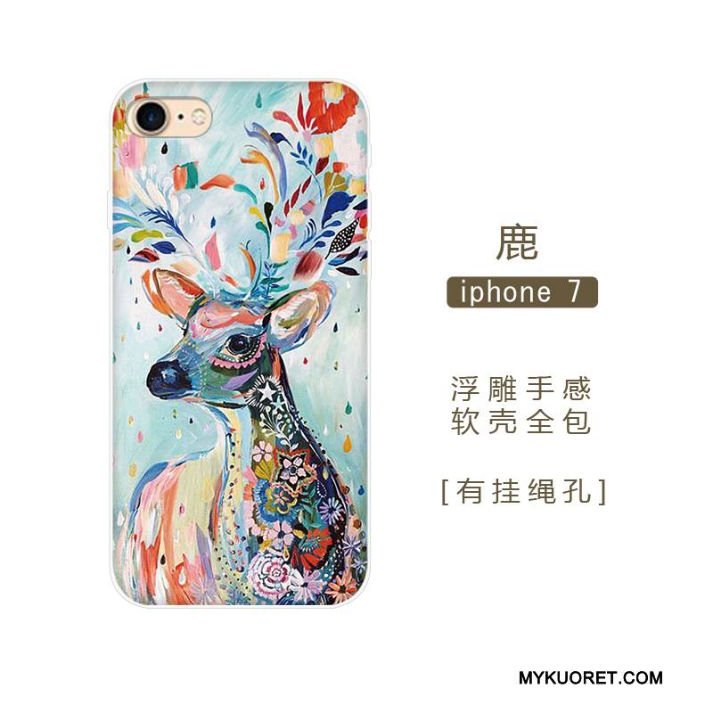 Kuori iPhone 7 Luova Persoonallisuus Tummansininen, Kotelo iPhone 7 Suojaus Puhelimen Kuoret Yksinkertainen