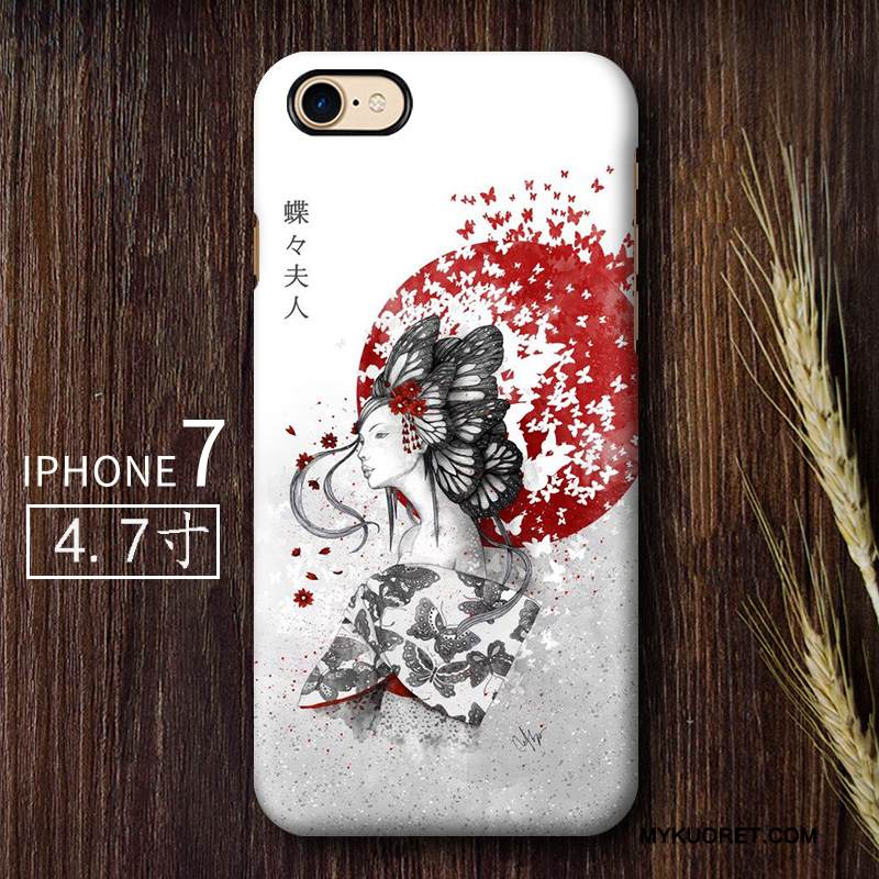 Kuori iPhone 7 Luova Pesty Suede Punainen, Kotelo iPhone 7 Puhelimen Kuoret Taide