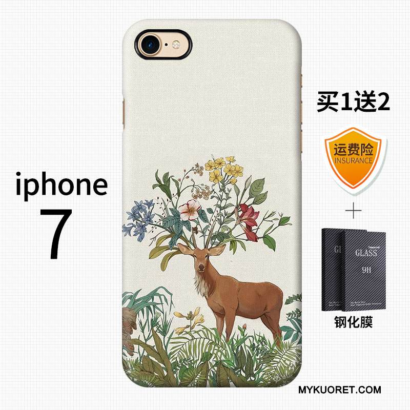 Kuori iPhone 7 Monivärinen Kova Kiinalainen Tyyli, Kotelo iPhone 7 Vuosikerta Tuuli Puhelimen Kuoret