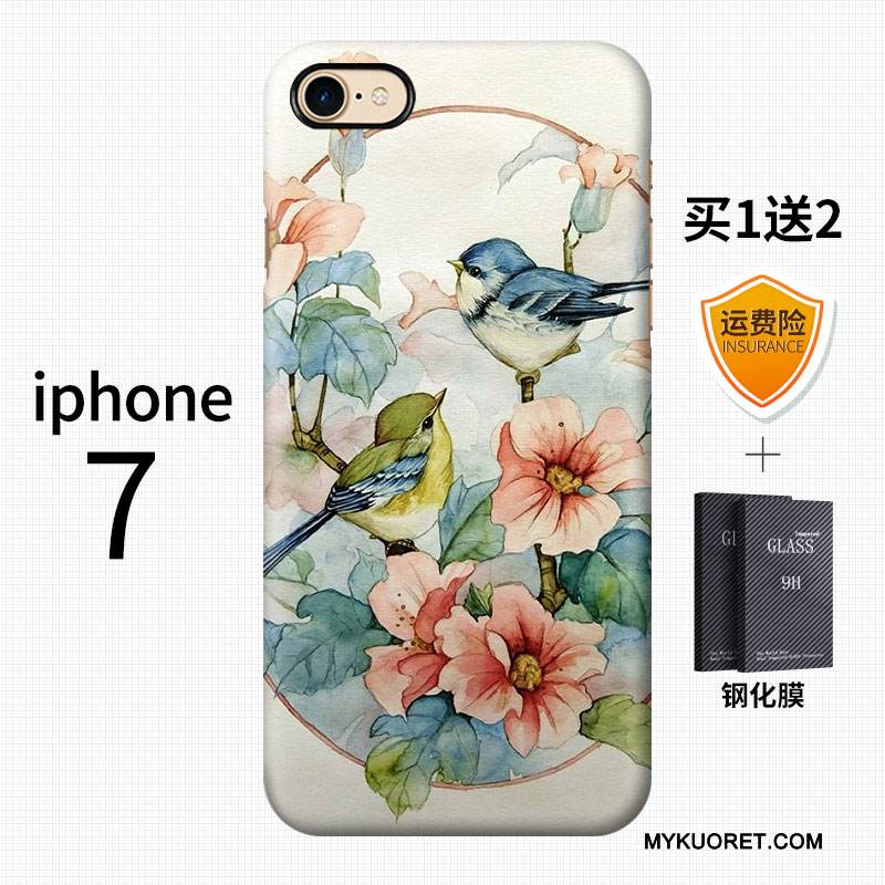 Kuori iPhone 7 Monivärinen Kova Kiinalainen Tyyli, Kotelo iPhone 7 Vuosikerta Tuuli Puhelimen Kuoret