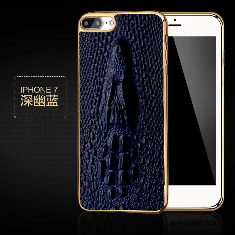 Kuori iPhone 7 Nahka Liiketoiminta Musta, Kotelo iPhone 7 Suojaus Lehmä Puhelimen Kuoret