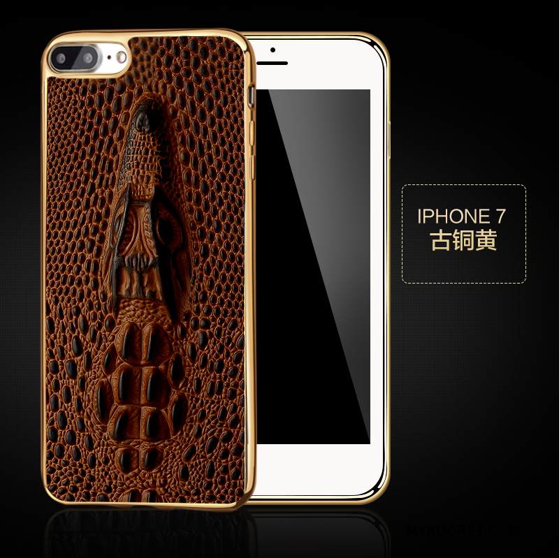 Kuori iPhone 7 Nahka Liiketoiminta Musta, Kotelo iPhone 7 Suojaus Lehmä Puhelimen Kuoret