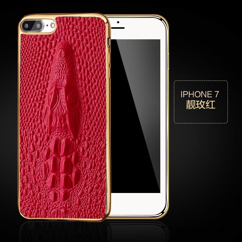 Kuori iPhone 7 Nahka Liiketoiminta Musta, Kotelo iPhone 7 Suojaus Lehmä Puhelimen Kuoret