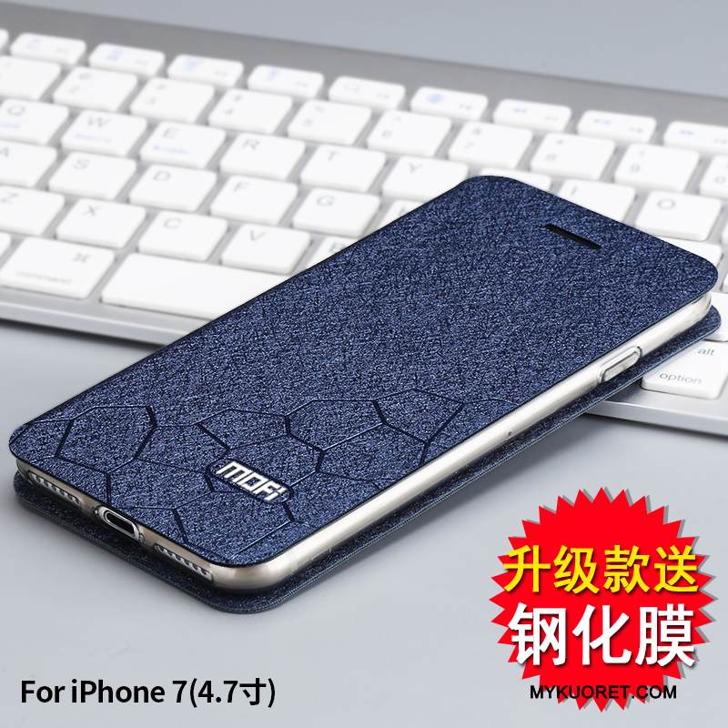 Kuori iPhone 7 Nahka Murtumaton Puhelimen Kuoret, Kotelo iPhone 7 Kuoret Musta