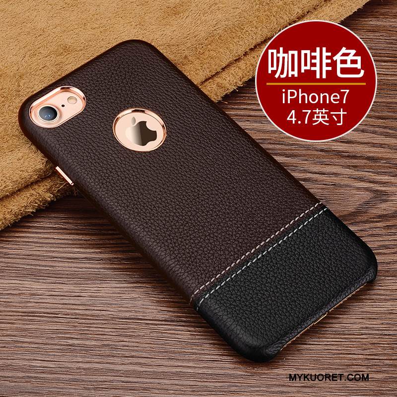 Kuori iPhone 7 Nahka Murtumaton Puhelimen Kuoret, Kotelo iPhone 7 Suojaus Liitos Liiketoiminta