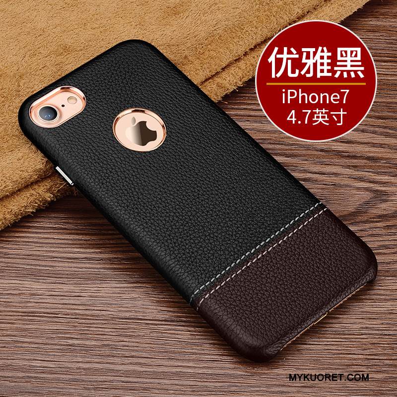 Kuori iPhone 7 Nahka Murtumaton Puhelimen Kuoret, Kotelo iPhone 7 Suojaus Liitos Liiketoiminta