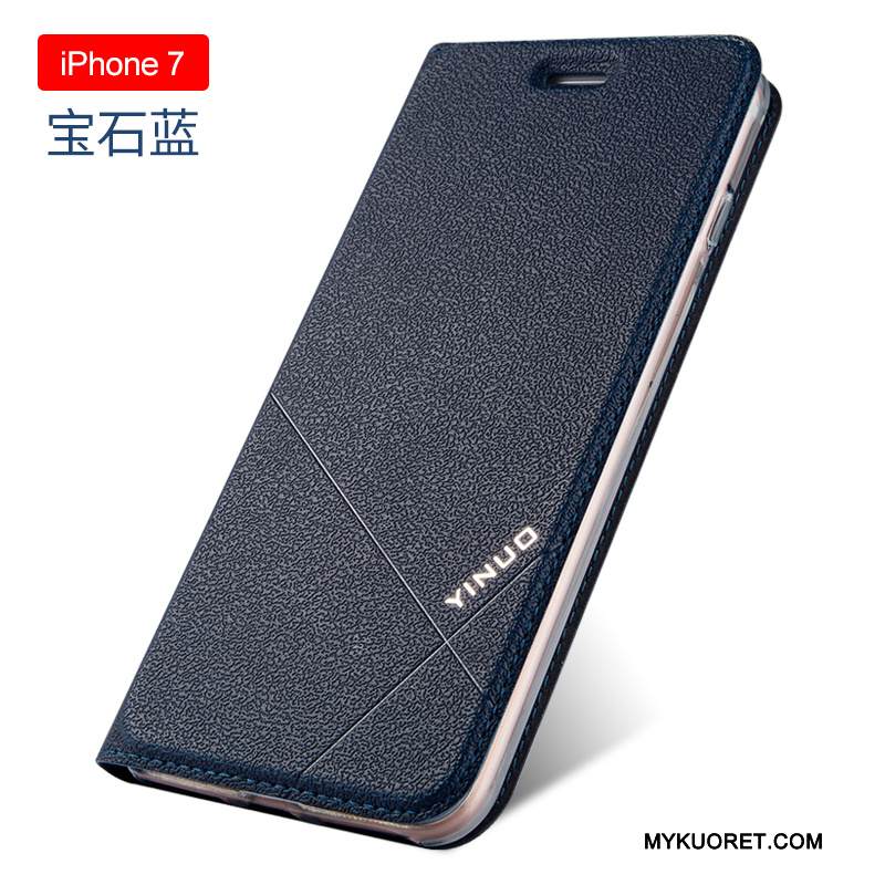 Kuori iPhone 7 Nahka Puhelimen Kuoret Jalokivi, Kotelo iPhone 7 Silikoni Punainen