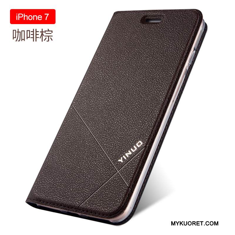 Kuori iPhone 7 Nahka Puhelimen Kuoret Jalokivi, Kotelo iPhone 7 Silikoni Punainen