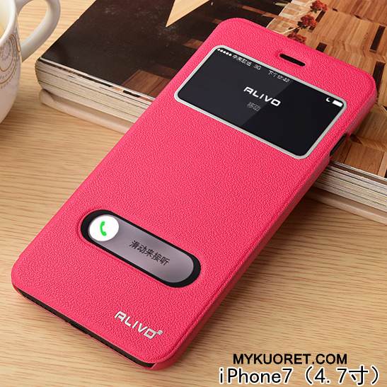 Kuori iPhone 7 Nahka Puhelimen Kuoret Kulta, Kotelo iPhone 7 Kuoret