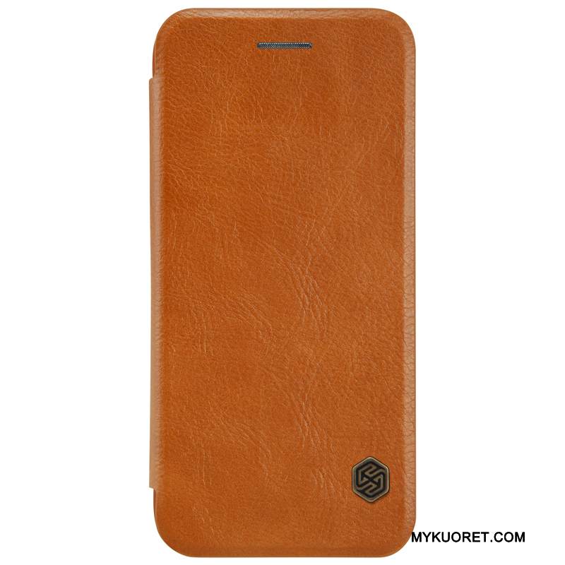 Kuori iPhone 7 Nahka Puhelimen Kuoret Kulta, Kotelo iPhone 7 Suojaus Viini Punainen