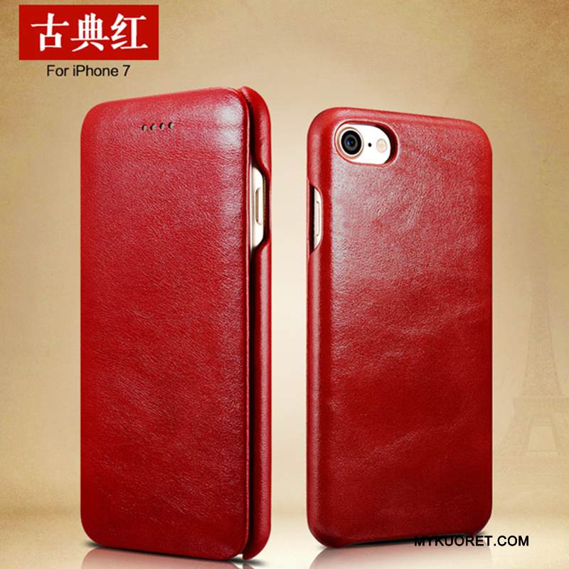 Kuori iPhone 7 Nahka Puhelimen Kuoret Liiketoiminta, Kotelo iPhone 7 Kuoret