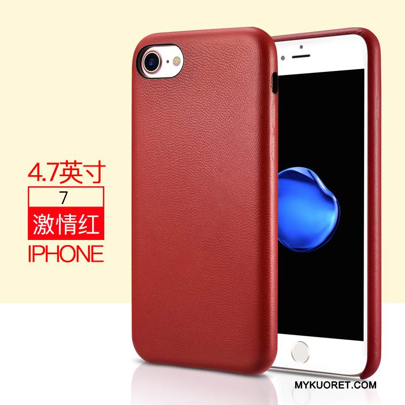 Kuori iPhone 7 Nahka Puhelimen Kuoret Musta, Kotelo iPhone 7 Suojaus Pieni Liiketoiminta