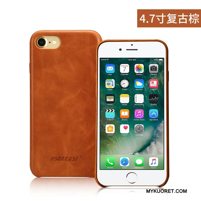 Kuori iPhone 7 Nahka Puhelimen Kuoret Ohut, Kotelo iPhone 7 Laukut Ultra Murtumaton