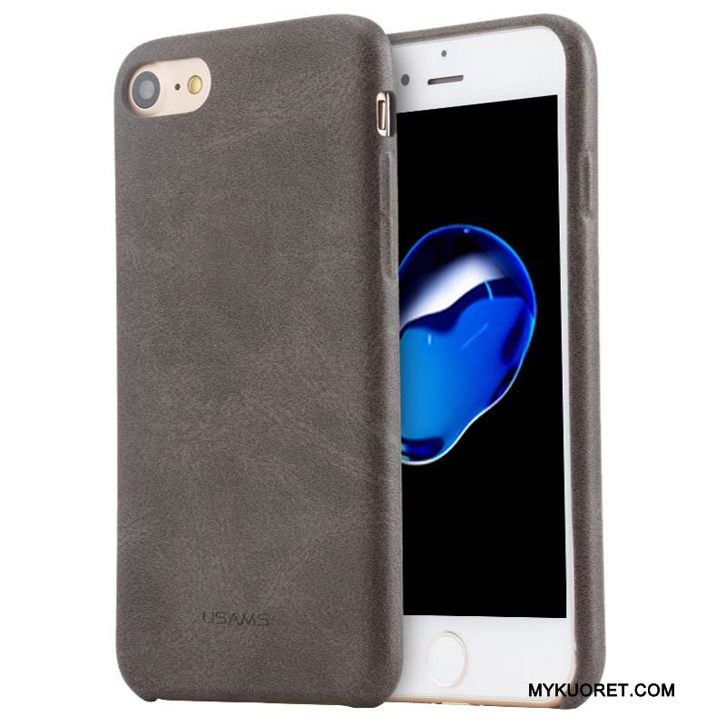 Kuori iPhone 7 Nahka Puhelimen Kuoret Vaalean, Kotelo iPhone 7 Yksinkertainen Liiketoiminta