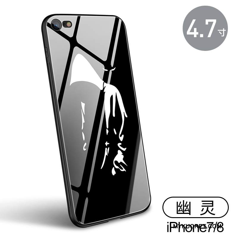 Kuori iPhone 7 Pehmeä Neste Lasi Uusi, Kotelo iPhone 7 Laukut Puhelimen Kuoret Musta