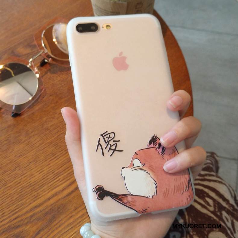 Kuori iPhone 7 Pehmeä Neste Malli Pesty Suede, Kotelo iPhone 7 Luova Läpinäkyvä Rakastunut