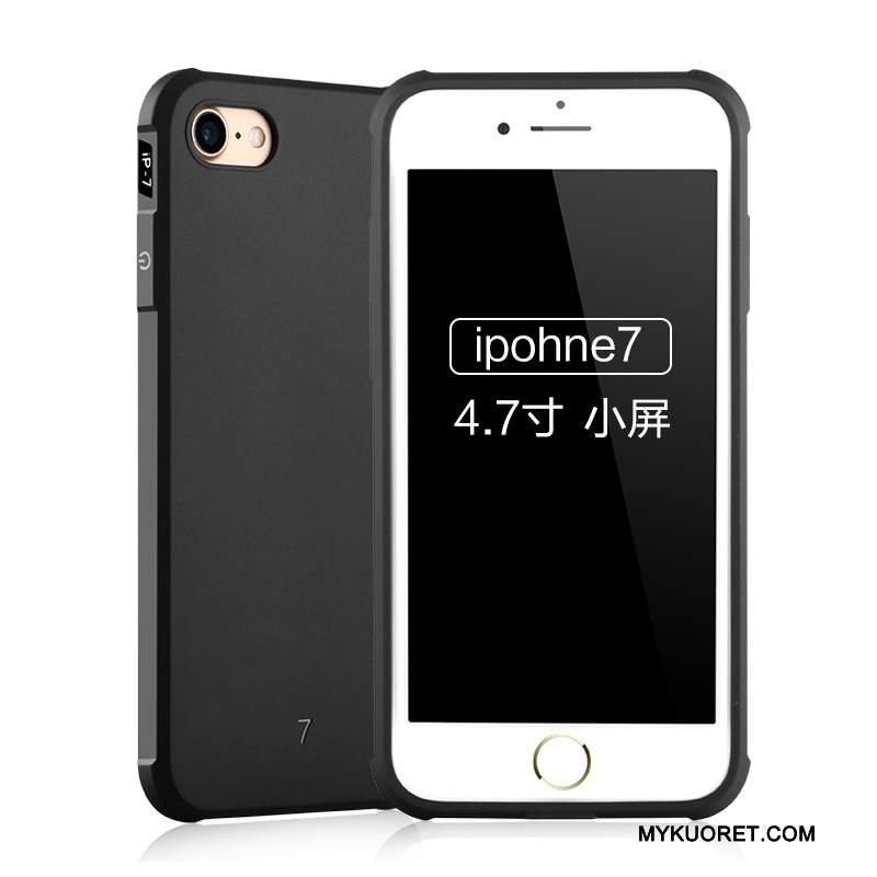 Kuori iPhone 7 Pehmeä Neste Murtumaton Pesty Suede, Kotelo iPhone 7 Silikoni Tummansininen Puhelimen Kuoret