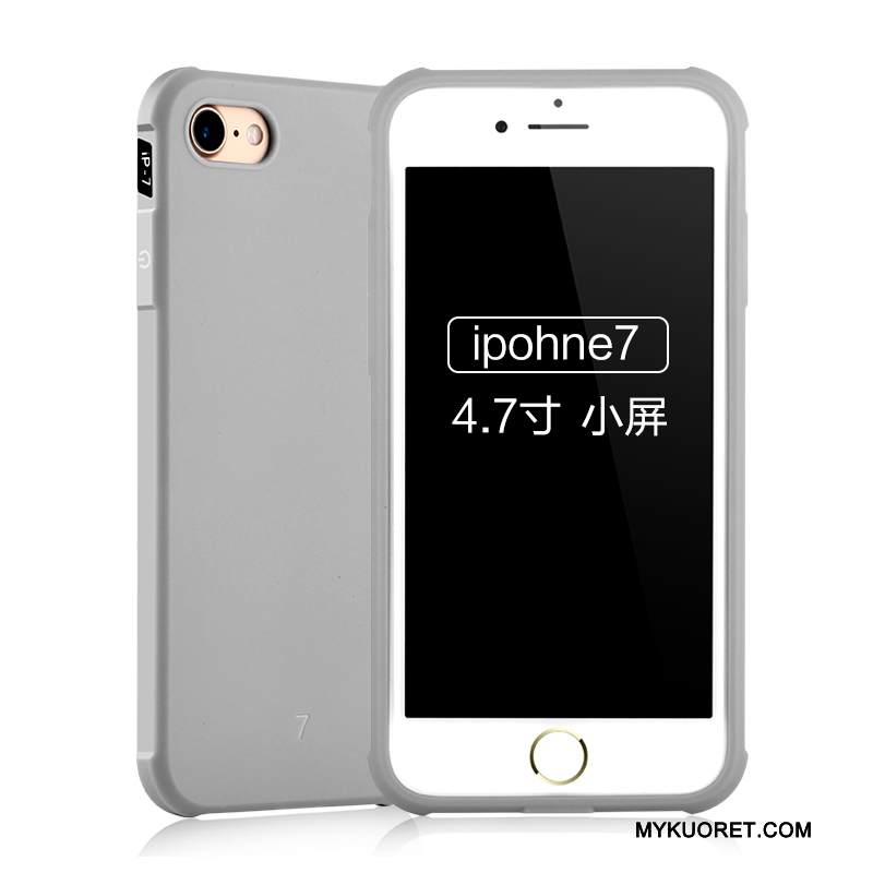 Kuori iPhone 7 Pehmeä Neste Murtumaton Pesty Suede, Kotelo iPhone 7 Silikoni Tummansininen Puhelimen Kuoret