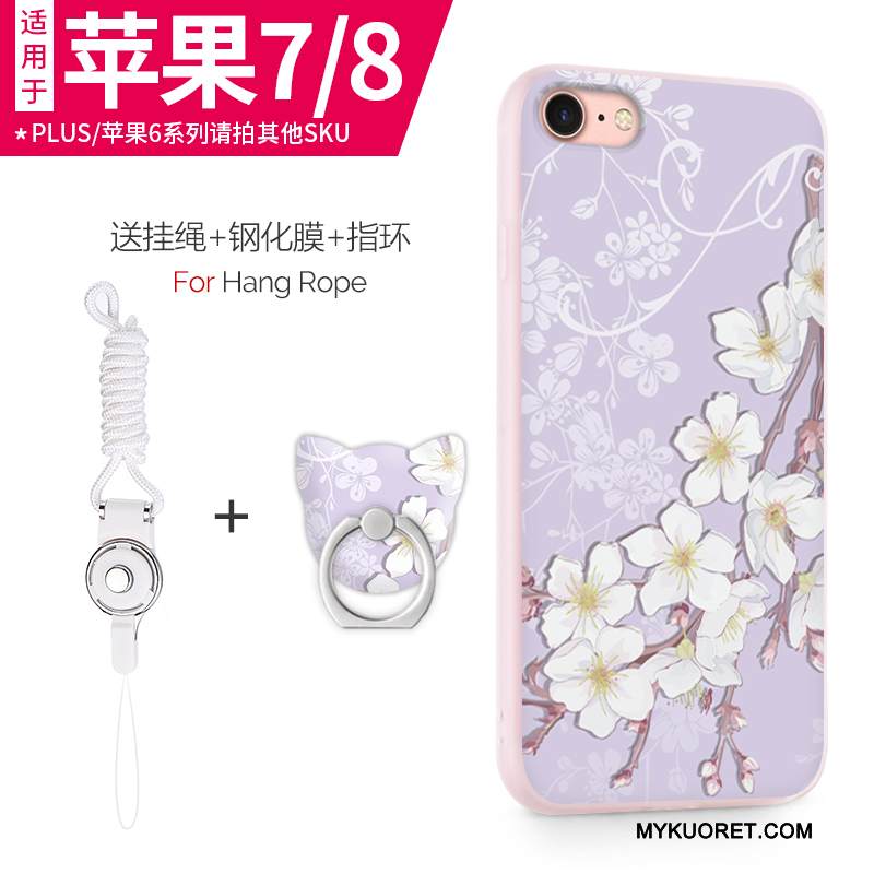 Kuori iPhone 7 Pehmeä Neste Ohut Vihreä, Kotelo iPhone 7 Silikoni Murtumaton Puhelimen Kuoret