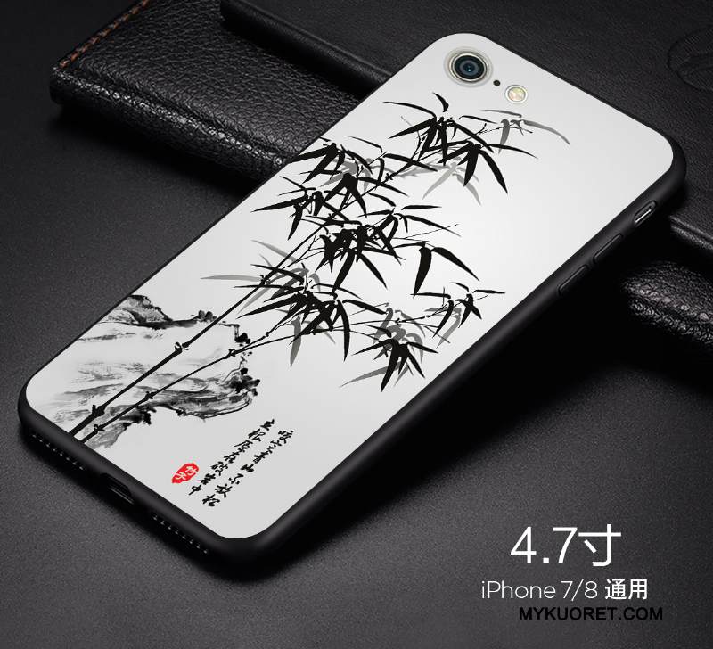 Kuori iPhone 7 Pehmeä Neste Persoonallisuus Pesty Suede, Kotelo iPhone 7 Luova Sininen Trendi