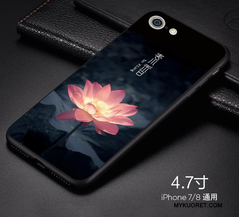 Kuori iPhone 7 Pehmeä Neste Persoonallisuus Pesty Suede, Kotelo iPhone 7 Luova Sininen Trendi