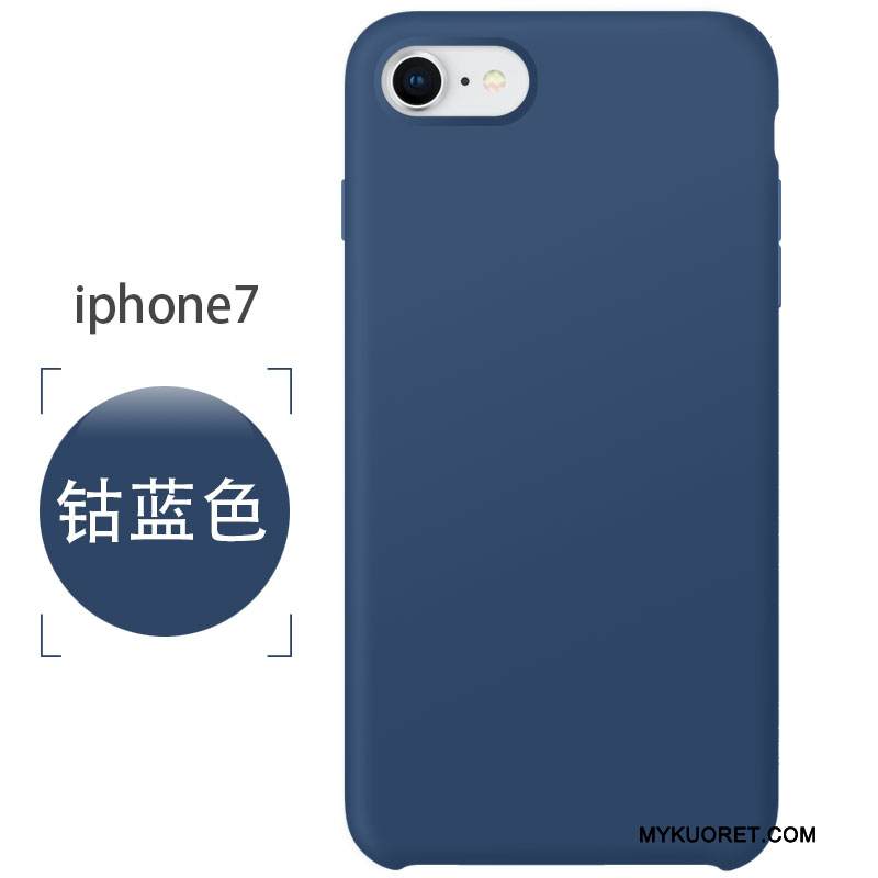 Kuori iPhone 7 Pehmeä Neste Pesty Suede Murtumaton, Kotelo iPhone 7 Silikoni Jauhe Punainen