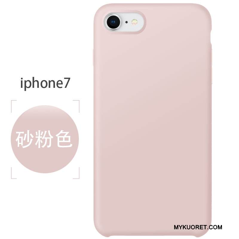 Kuori iPhone 7 Pehmeä Neste Pesty Suede Murtumaton, Kotelo iPhone 7 Silikoni Jauhe Punainen