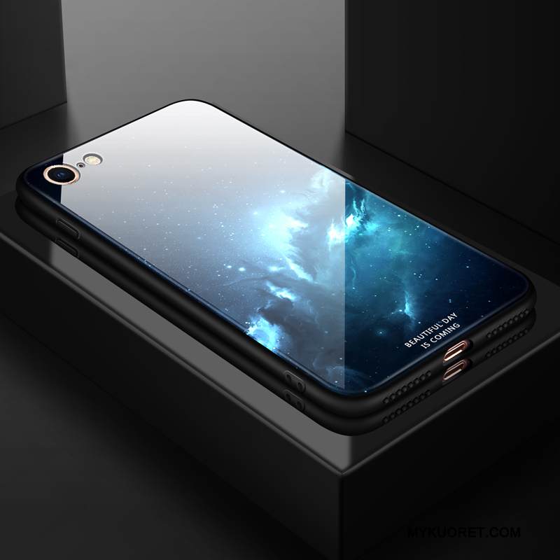 Kuori iPhone 7 Pehmeä Neste Puhelimen Kuoret Murtumaton, Kotelo iPhone 7 Sininen Tähtitaivas