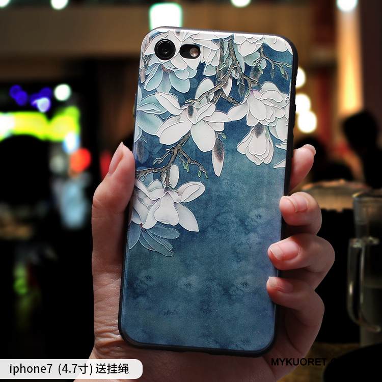 Kuori iPhone 7 Pehmeä Neste Vaalean Puhelimen Kuoret, Kotelo iPhone 7 Suojaus Sininen