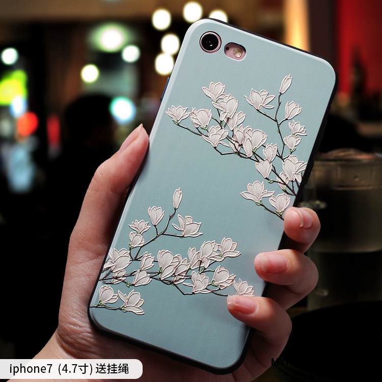 Kuori iPhone 7 Pehmeä Neste Vaalean Puhelimen Kuoret, Kotelo iPhone 7 Suojaus Sininen