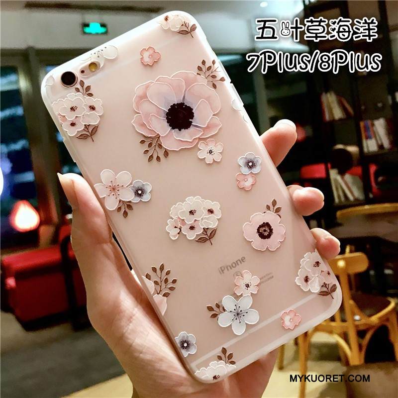 Kuori iPhone 7 Plus Kohokuviointi Tide-brändi Murtumaton, Kotelo iPhone 7 Plus Silikoni Jauhe Puhelimen Kuoret