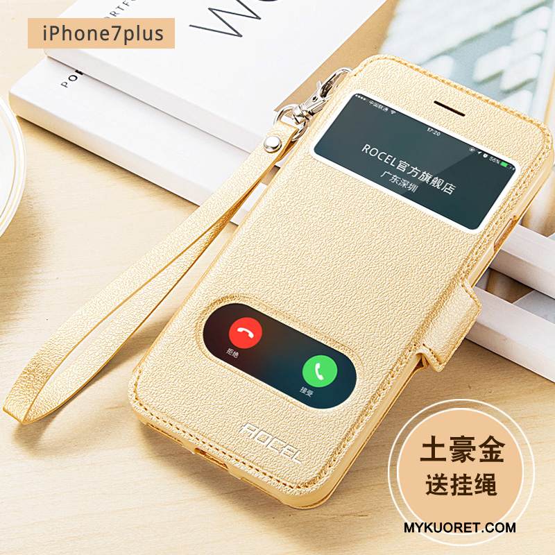 Kuori iPhone 7 Plus Kuoret Kulta Murtumaton, Kotelo iPhone 7 Plus Laukut Trendi Ripustettavat Koristeet