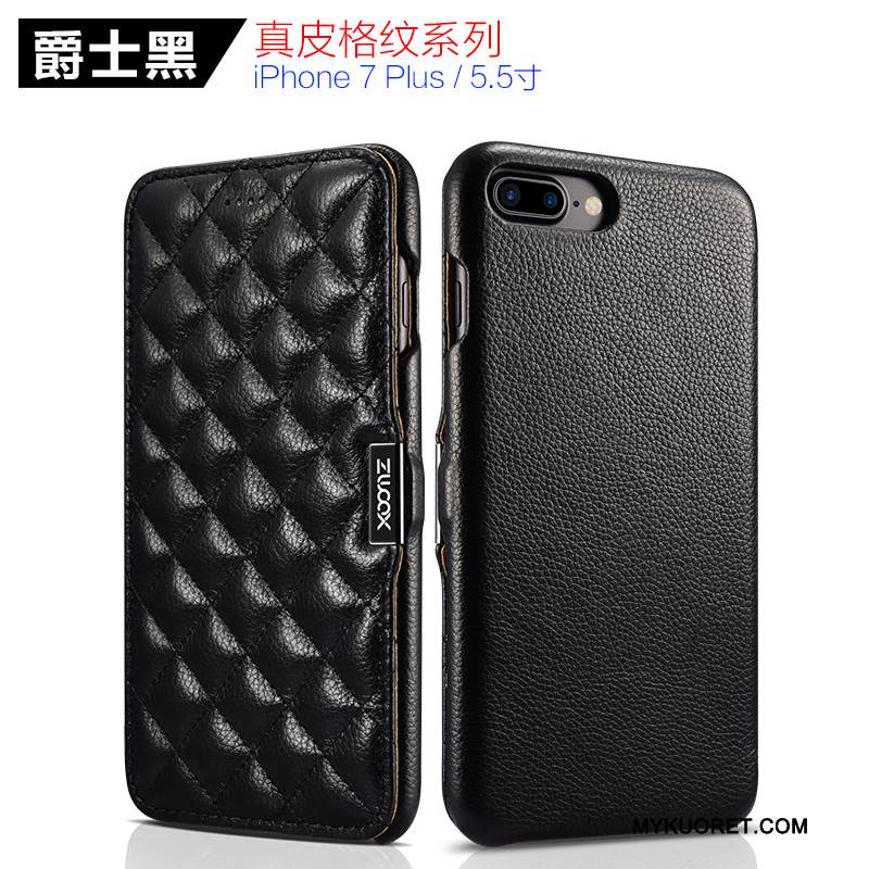 Kuori iPhone 7 Plus Kuoret Punainen Violetti, Kotelo iPhone 7 Plus Nahka Puhelimen Kuoret Yksinkertainen