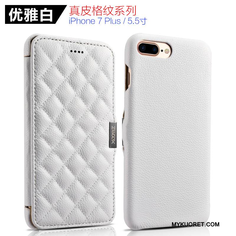 Kuori iPhone 7 Plus Kuoret Punainen Violetti, Kotelo iPhone 7 Plus Nahka Puhelimen Kuoret Yksinkertainen