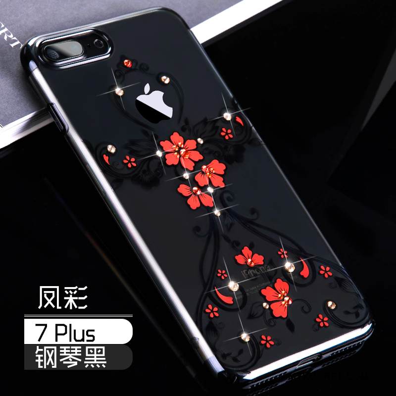 Kuori iPhone 7 Plus Laukut Kulta Puhelimen Kuoret, Kotelo iPhone 7 Plus Strassi Tide-brändi Punainen