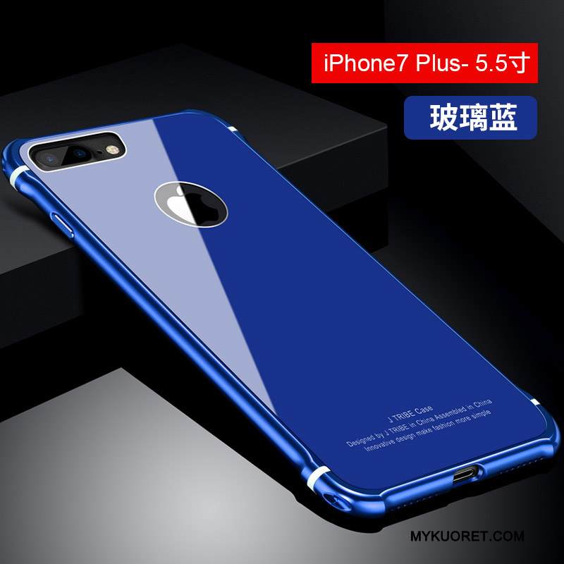 Kuori iPhone 7 Plus Laukut Murtumaton Puhelimen Kuoret, Kotelo iPhone 7 Plus Metalli Tide-brändi Punainen