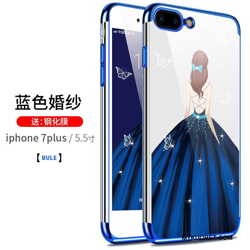 Kuori iPhone 7 Plus Laukut Puhelimen Kuoret Sininen, Kotelo iPhone 7 Plus Silikoni Pinnoitus Ultra
