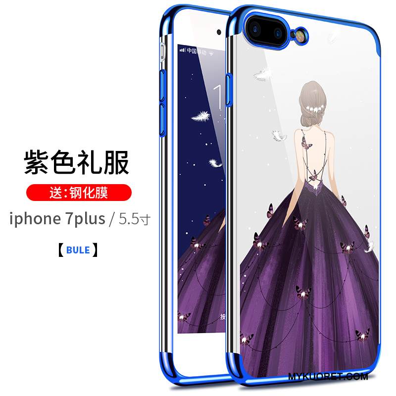 Kuori iPhone 7 Plus Laukut Puhelimen Kuoret Sininen, Kotelo iPhone 7 Plus Silikoni Pinnoitus Ultra