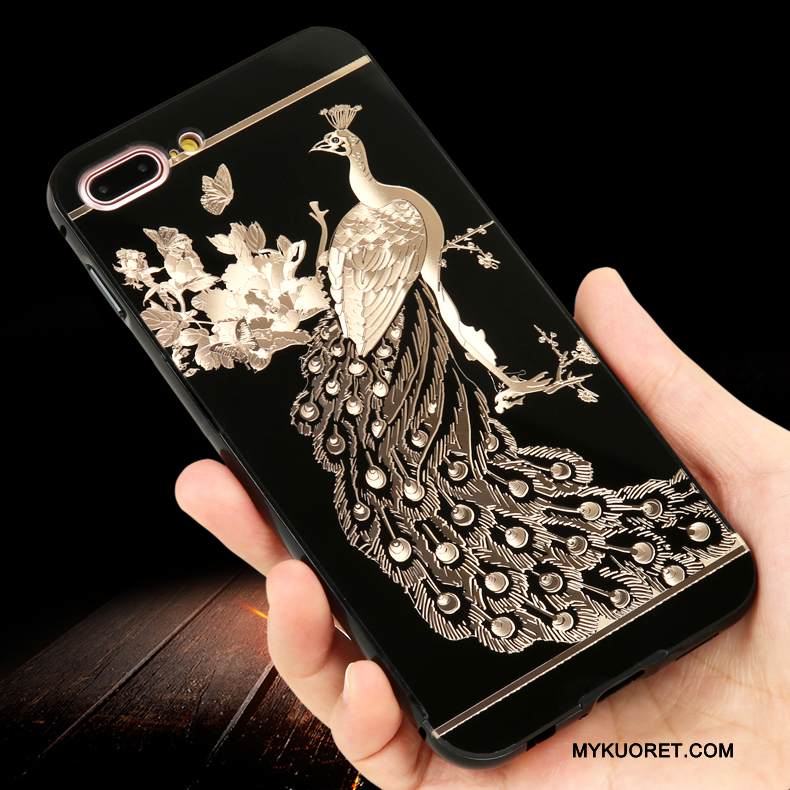 Kuori iPhone 7 Plus Laukut Punainen Trendi, Kotelo iPhone 7 Plus Suojaus Musta Murtumaton