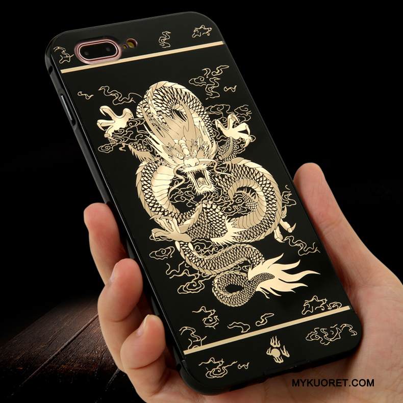 Kuori iPhone 7 Plus Laukut Punainen Trendi, Kotelo iPhone 7 Plus Suojaus Musta Murtumaton